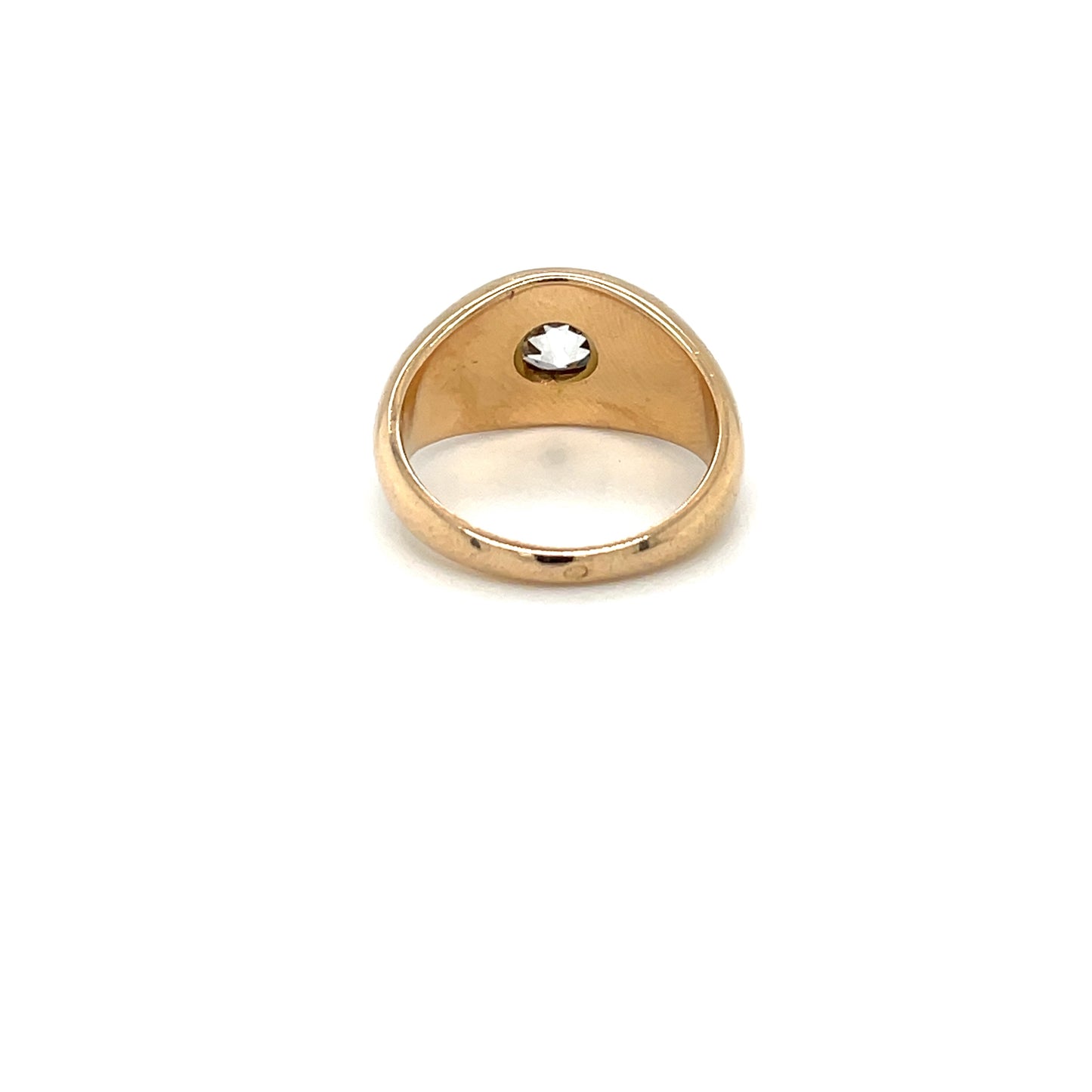 18ct Yellow Gold Cushion-cut Diamond Gypsy Ring