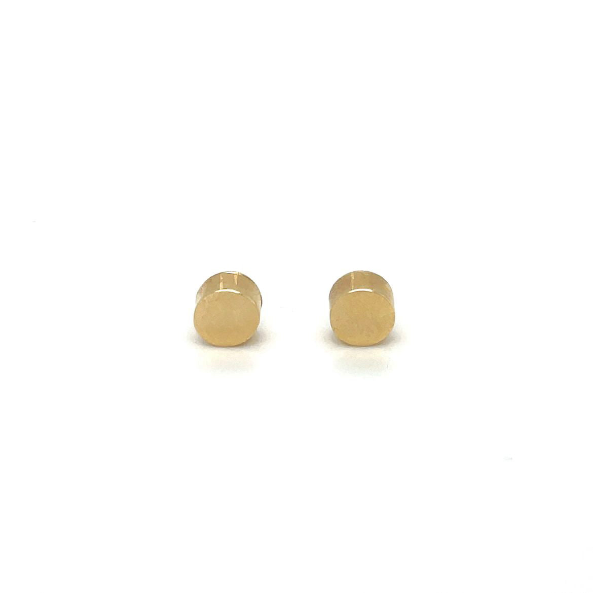 9ct Yellow Gold Circle Stud Earrings