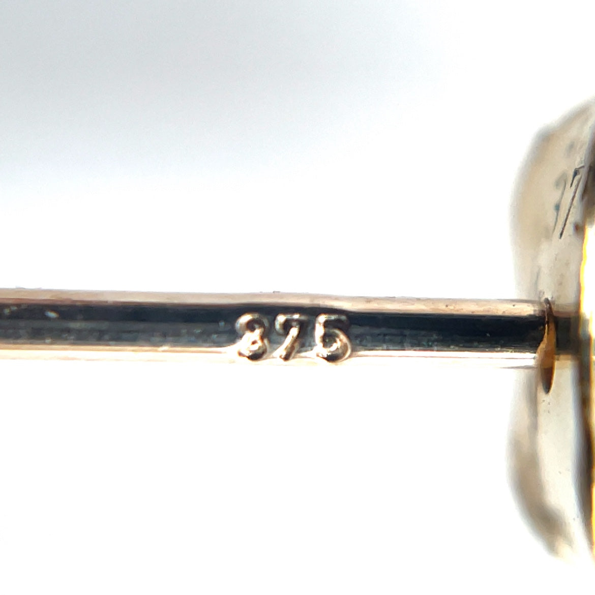 9ct Yellow Gold 'Almond' Stud Earrings