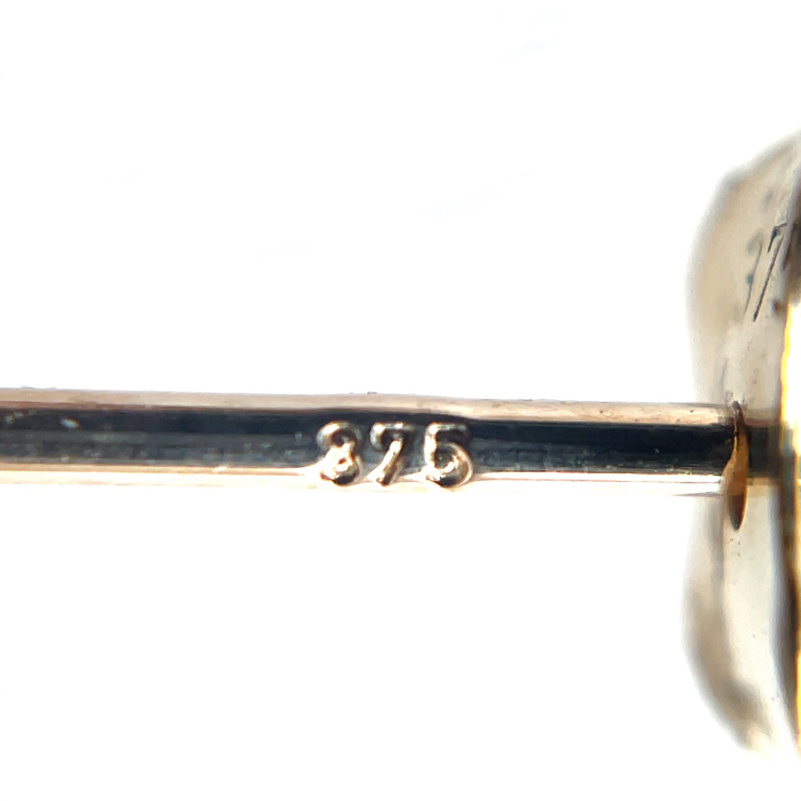 9ct Yellow Gold 'Almond' Stud Earrings