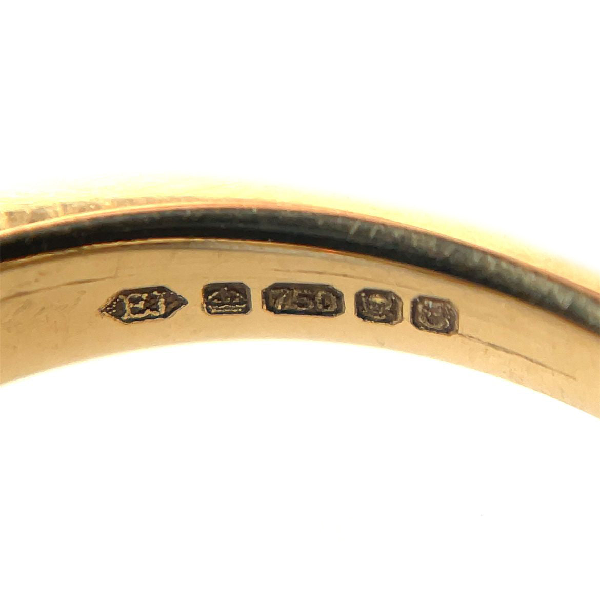 18ct Yellow Gold Ruby & Diamond Half-Set Eternity Ring (M)