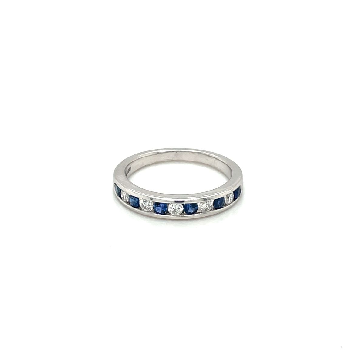 18ct White Gold Sapphire & Diamond Eternity Ring