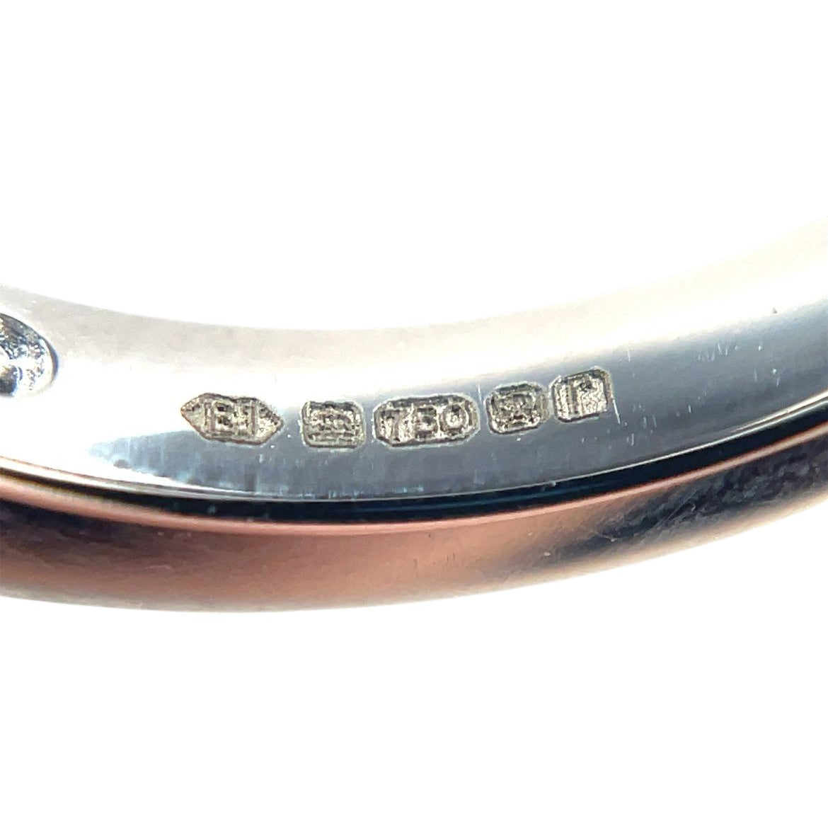 18ct White Gold Sapphire & Diamond Milgrain-Set Eternity Ring (L1/2)