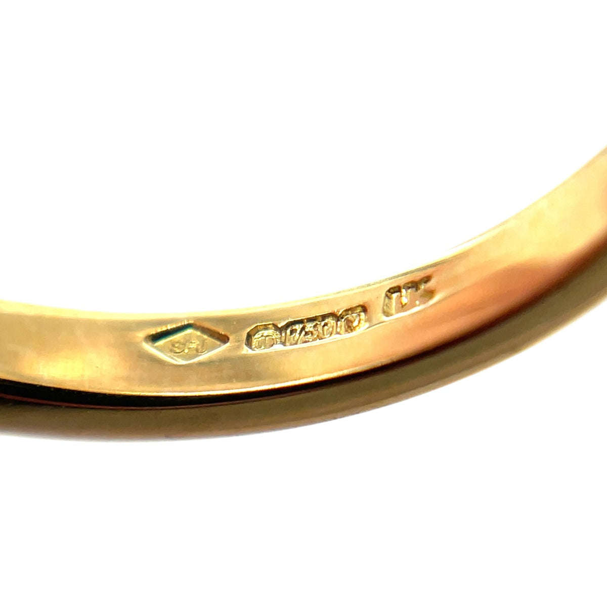 18ct Yellow Gold Diamond Wave Half Eternity Ring (O1/2)