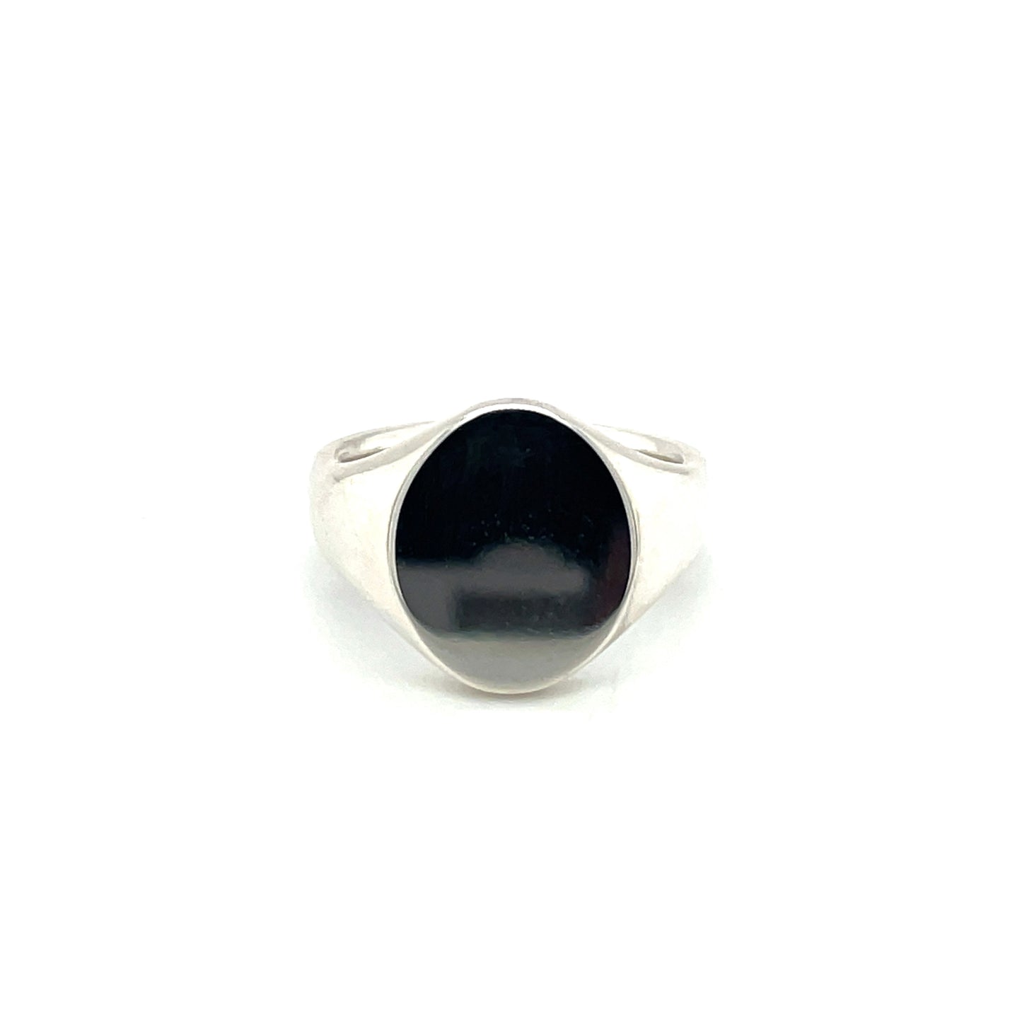 Silver Oxford Oval Signet Ring (14x12mm)