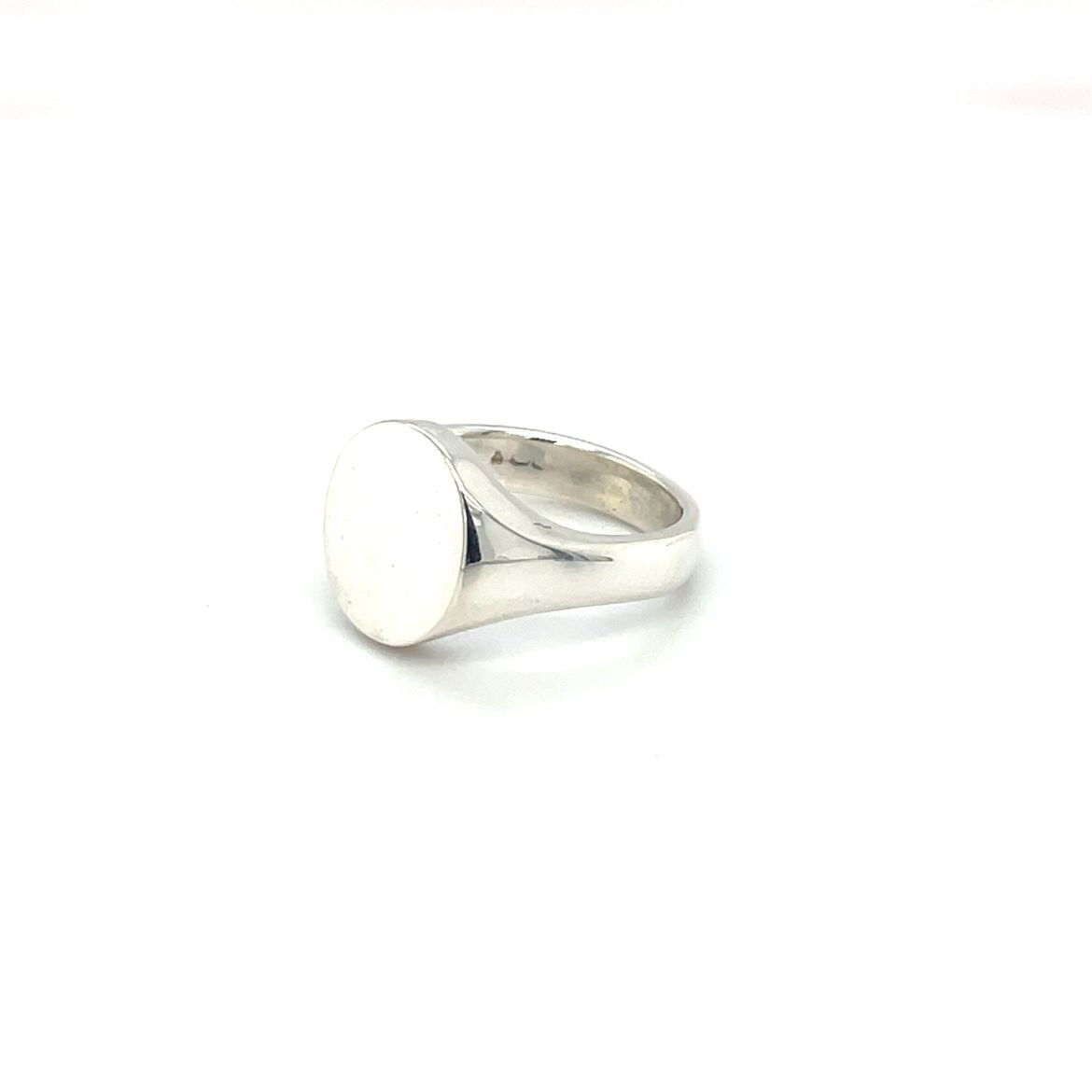 Silver Oxford Oval Signet Ring (11x9mm)