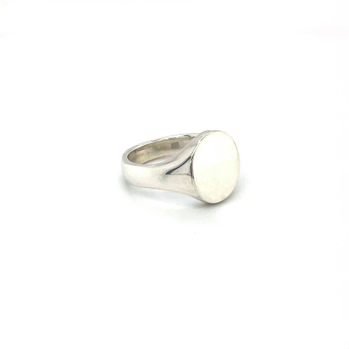 Silver Oxford Oval Signet Ring (11x9mm)