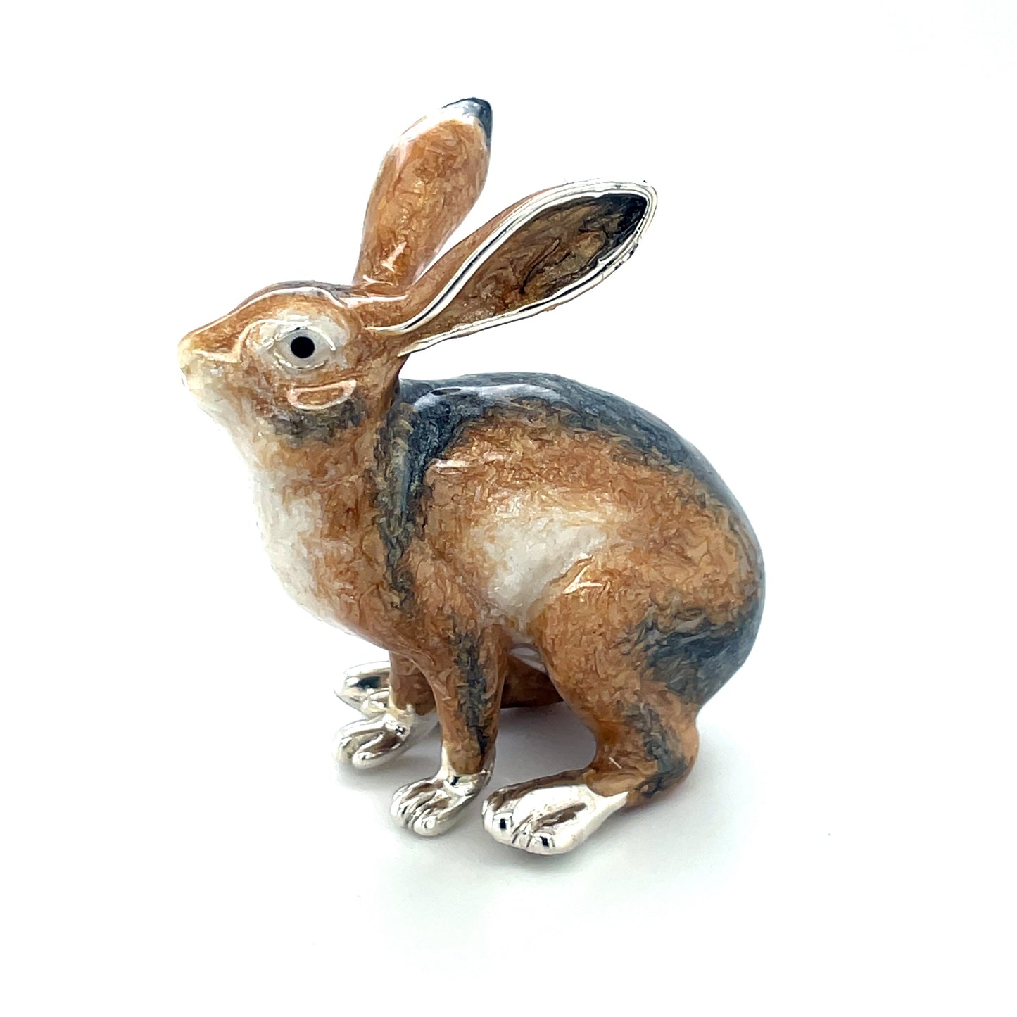 Saturno Silver & Enamel Large Hare