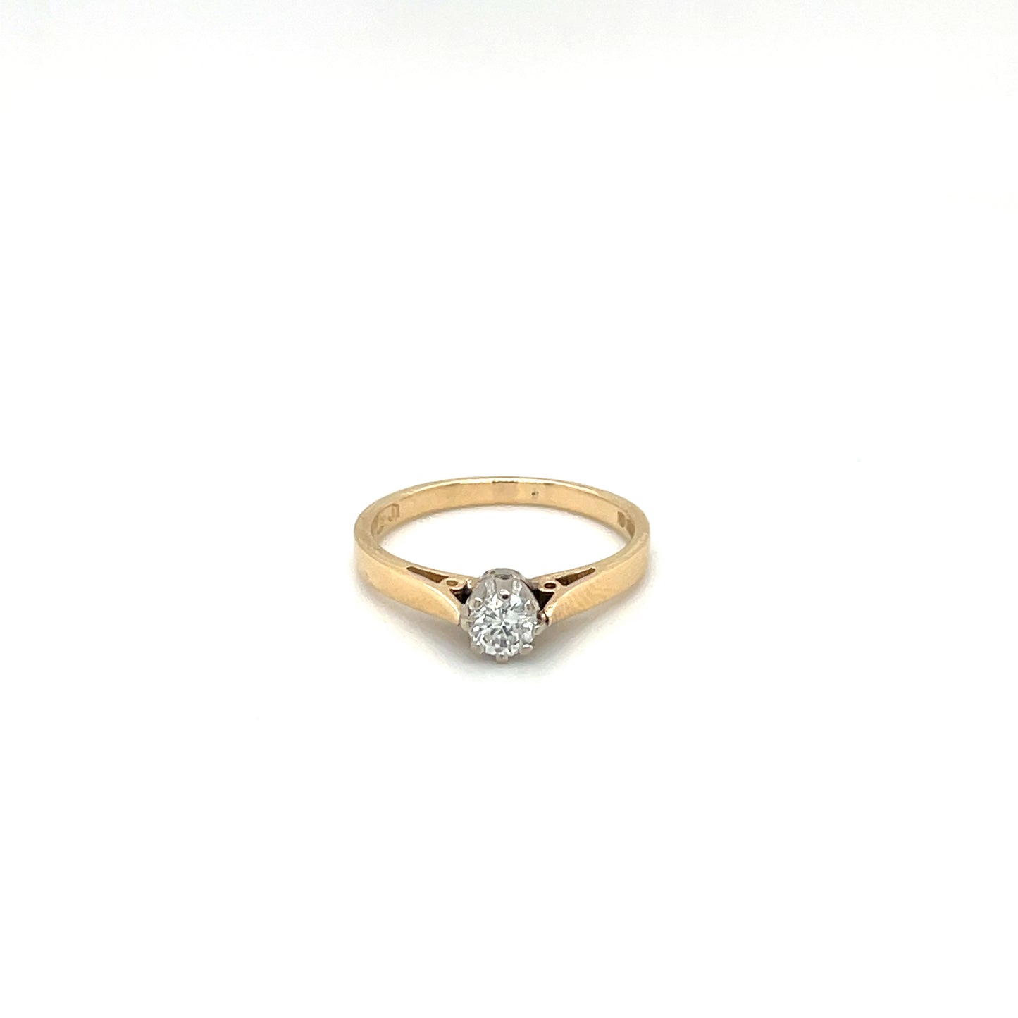 18ct Yellow Gold Diamond Solitaire Ring