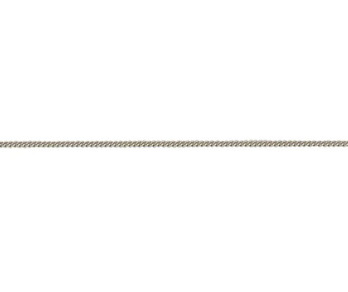 9ct White Gold Filed Curb Chain (16")