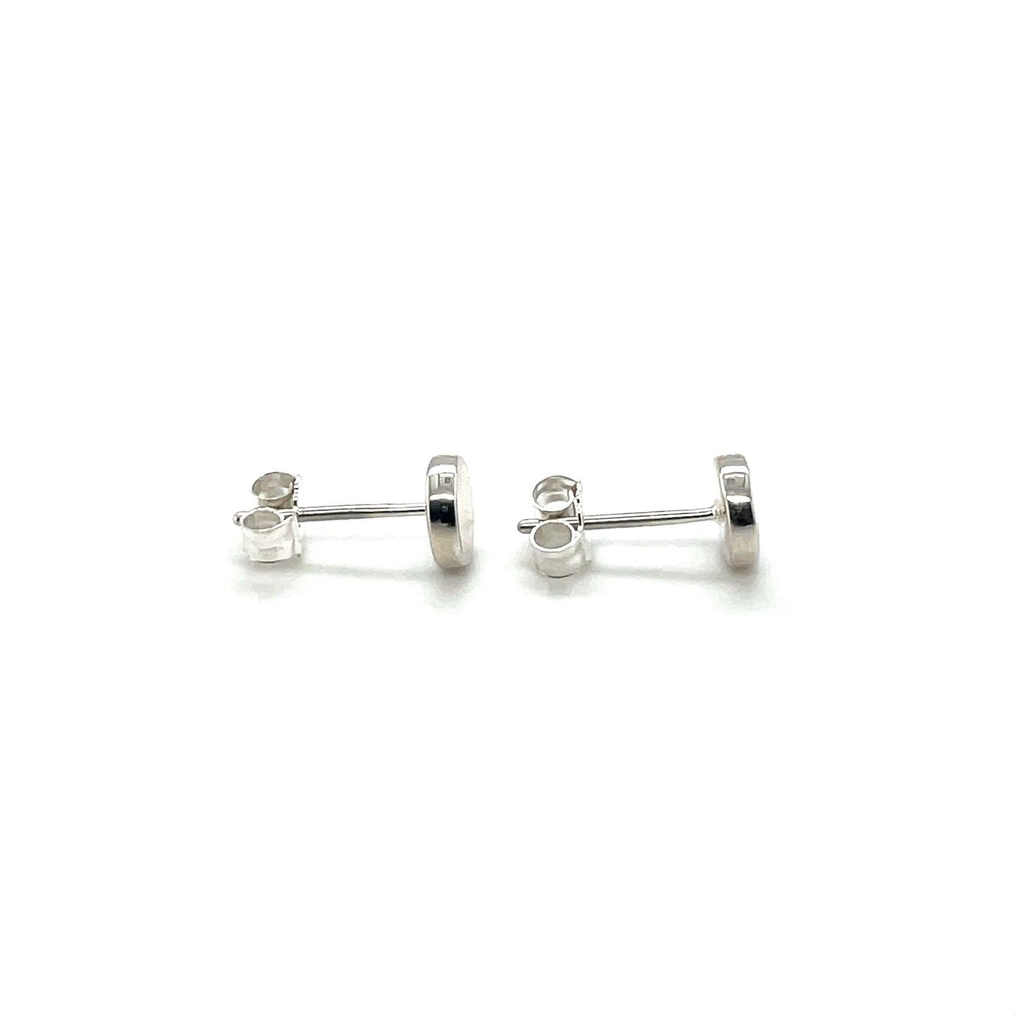 Silver Circle Earrings (6mm)