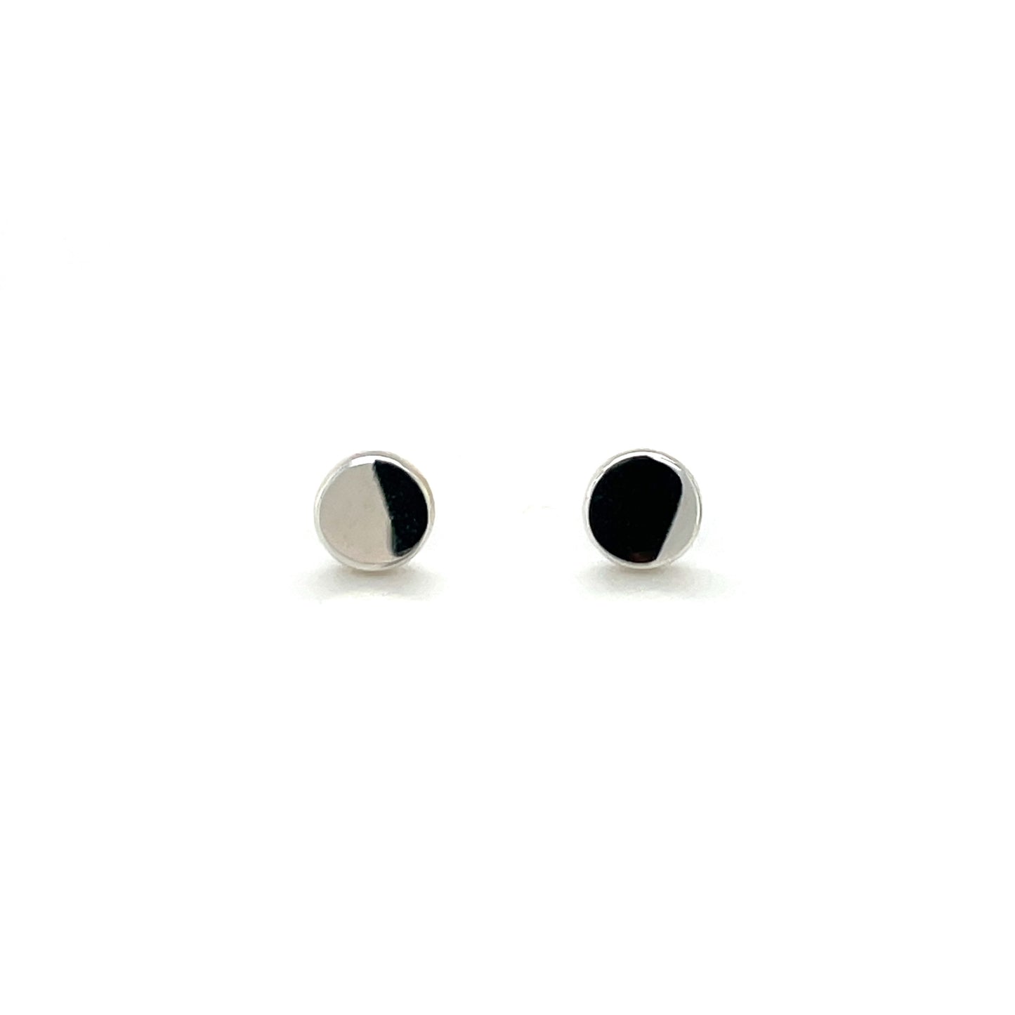 Silver Circle Earrings (6mm)