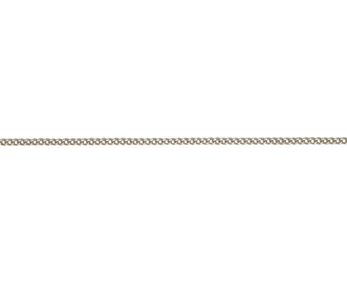 White Gold Filed Curb Chain (18")