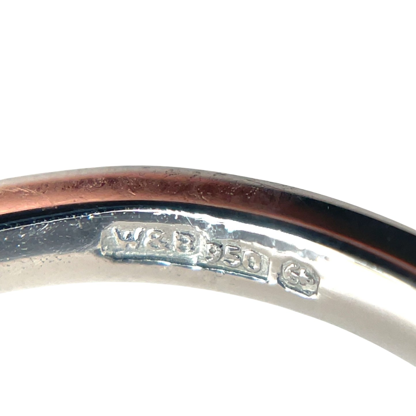 Platinum Sapphire & Diamond Three-Stone Ring (L)