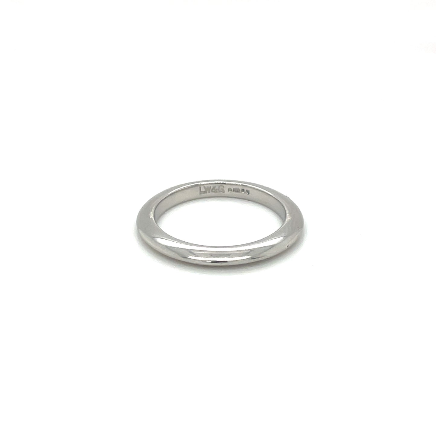 Platinum Knife Edge Wedding Band