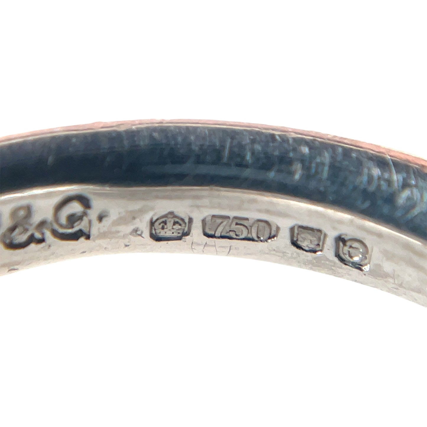 18ct White Gold Flat Wedding Band (M1/2)