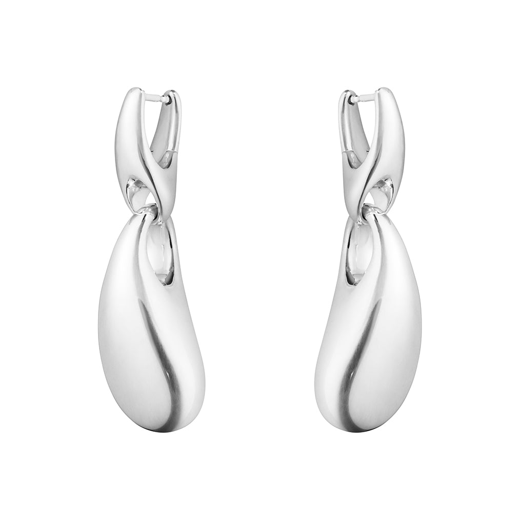 Silver Reflect Drop Earrings