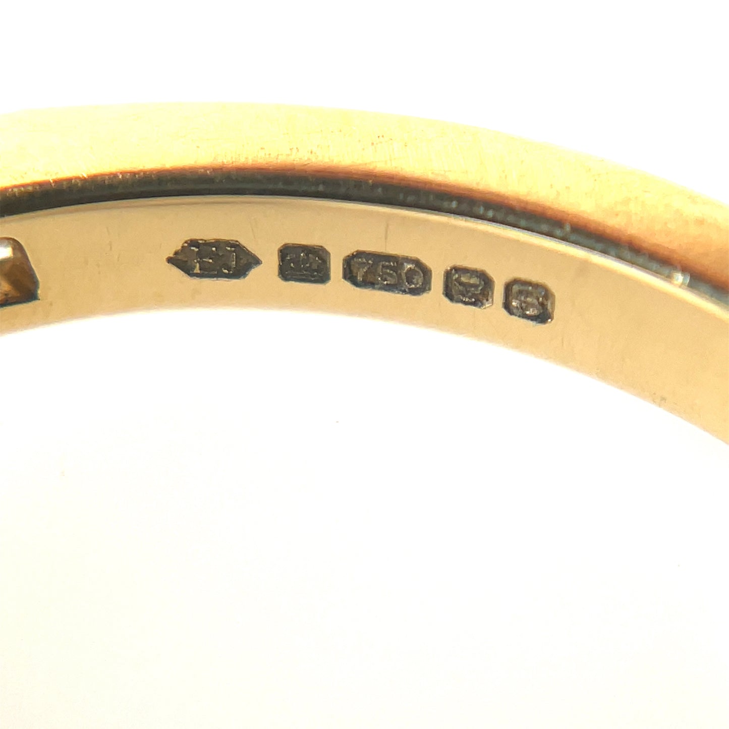 18ct Yellow Gold Half-Set Princess-Cut Diamond Eternity Ring
