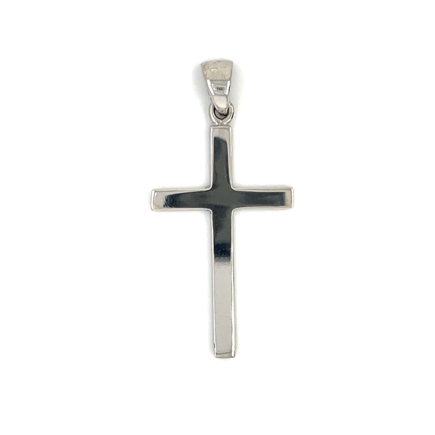 9ct White Gold Cross Pendant