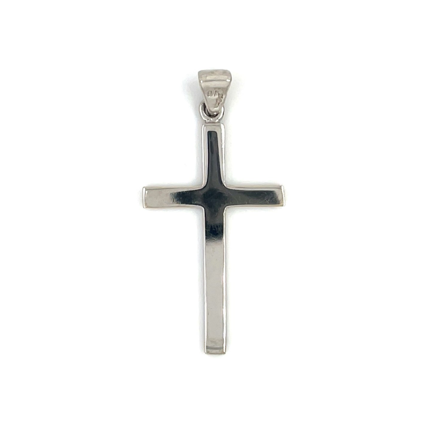 9ct White Gold Cross Pendant