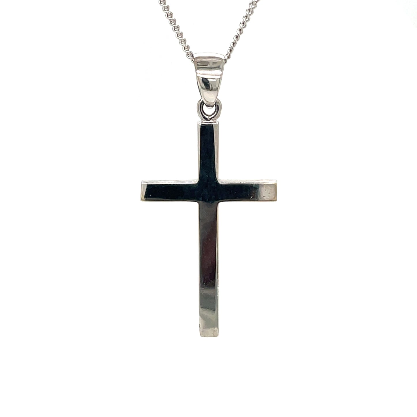 9ct White Gold Cross Pendant