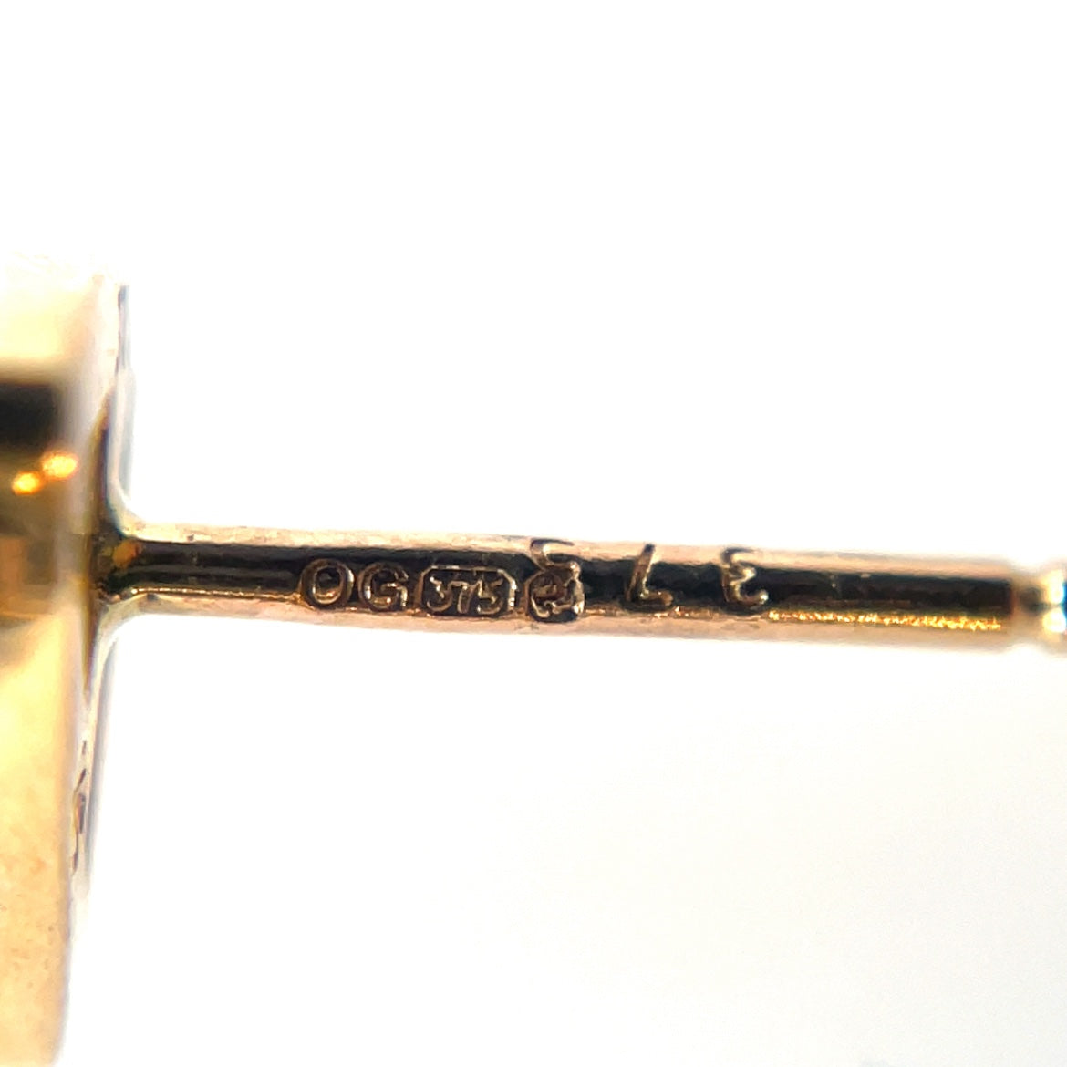 9ct Yellow Gold Triangle Opal Earrings