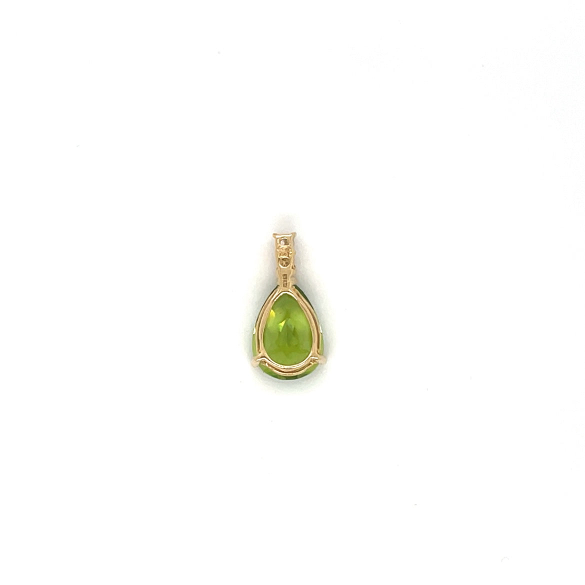 18ct Yellow Gold Peridot & Diamond Pendant
