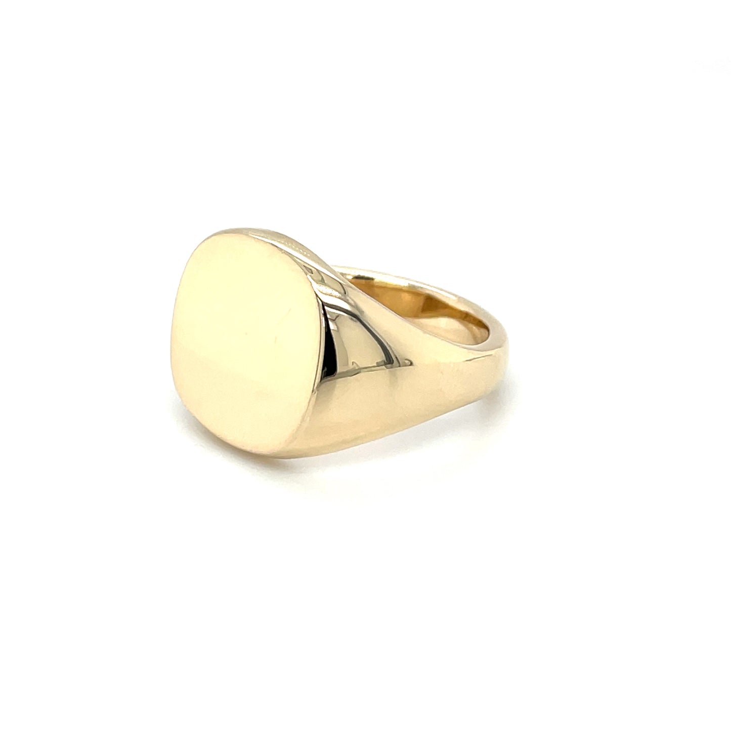 9ct Yellow Gold Cushion Signet Ring (15x15mm)