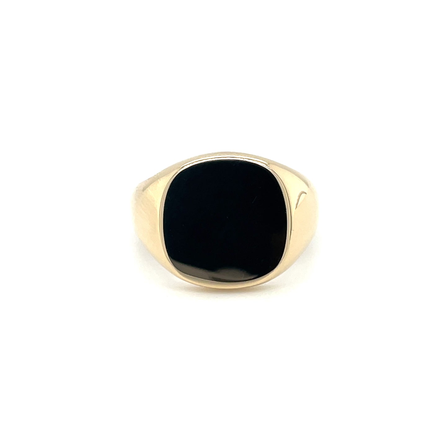 9ct Yellow Gold Cushion Signet Ring (15x15mm)
