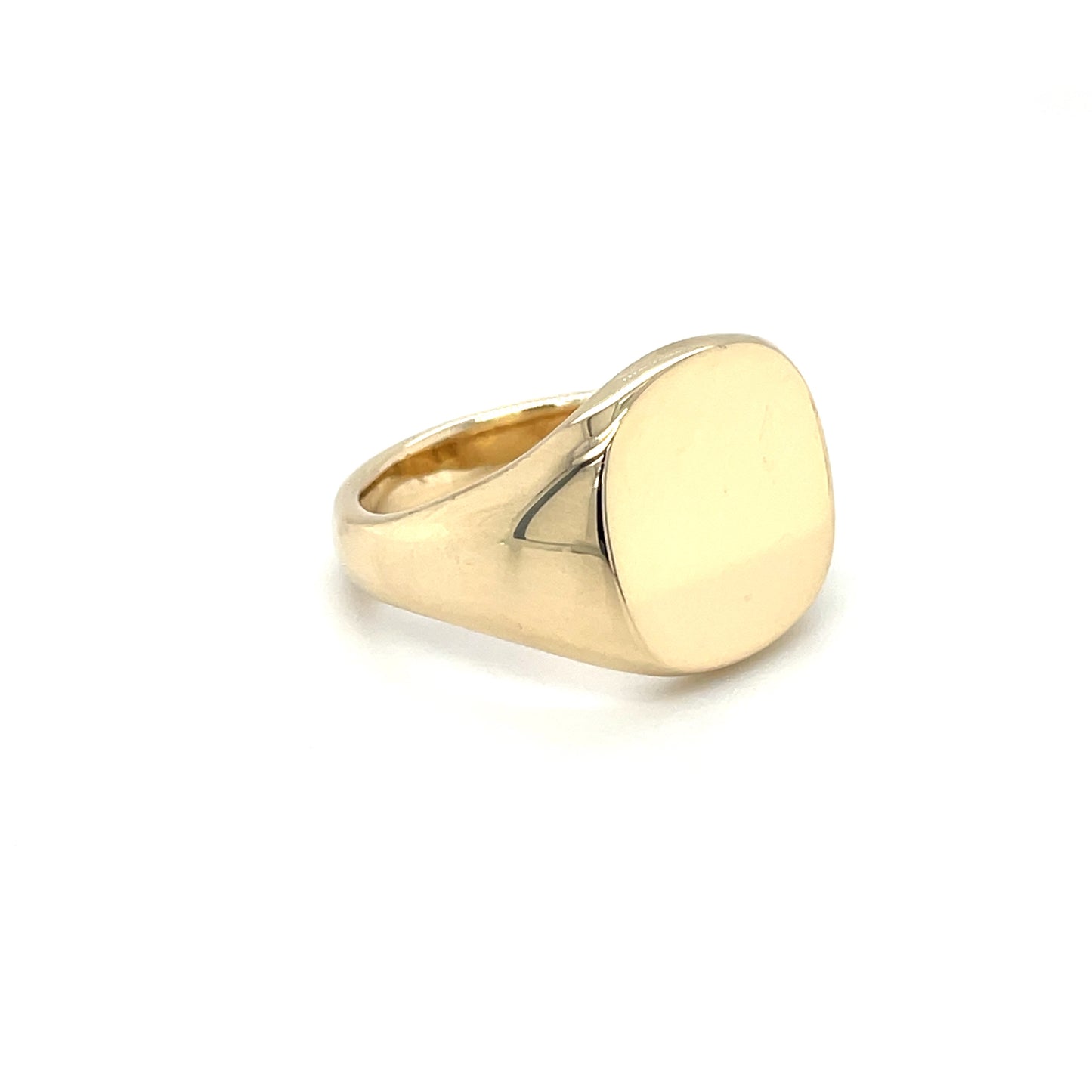 9ct Yellow Gold Cushion Signet Ring (15x15mm)