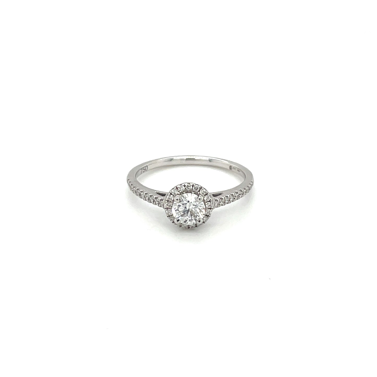 18ct White Gold Diamond Cluster Target Ring