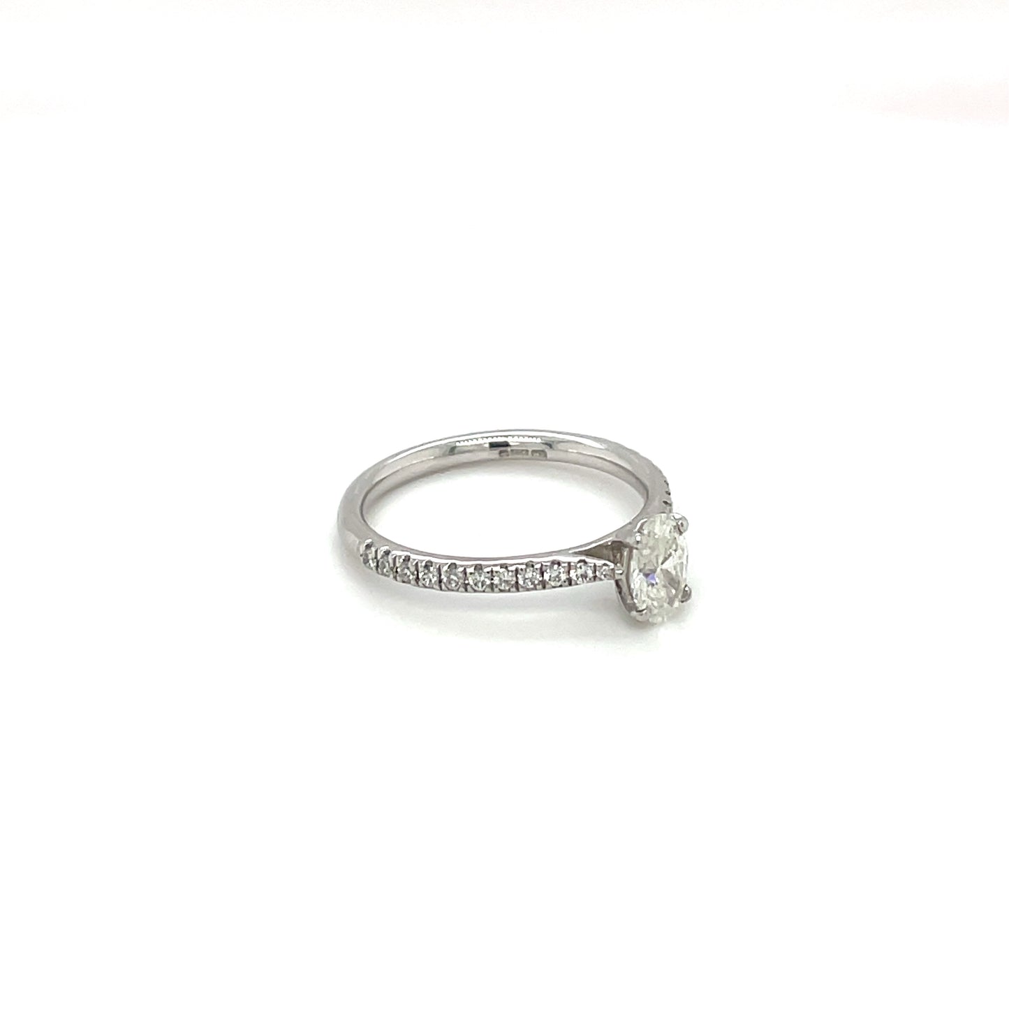 Platinum Oval Diamond Solitiare Ring