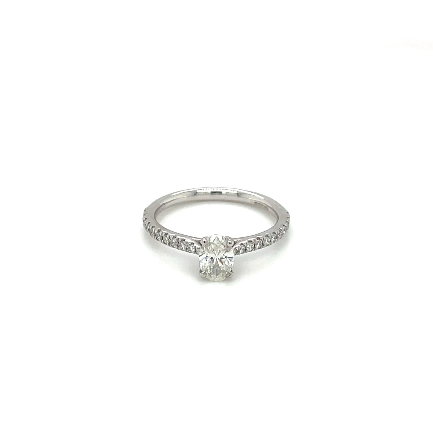 Platinum Oval Diamond Solitiare Ring