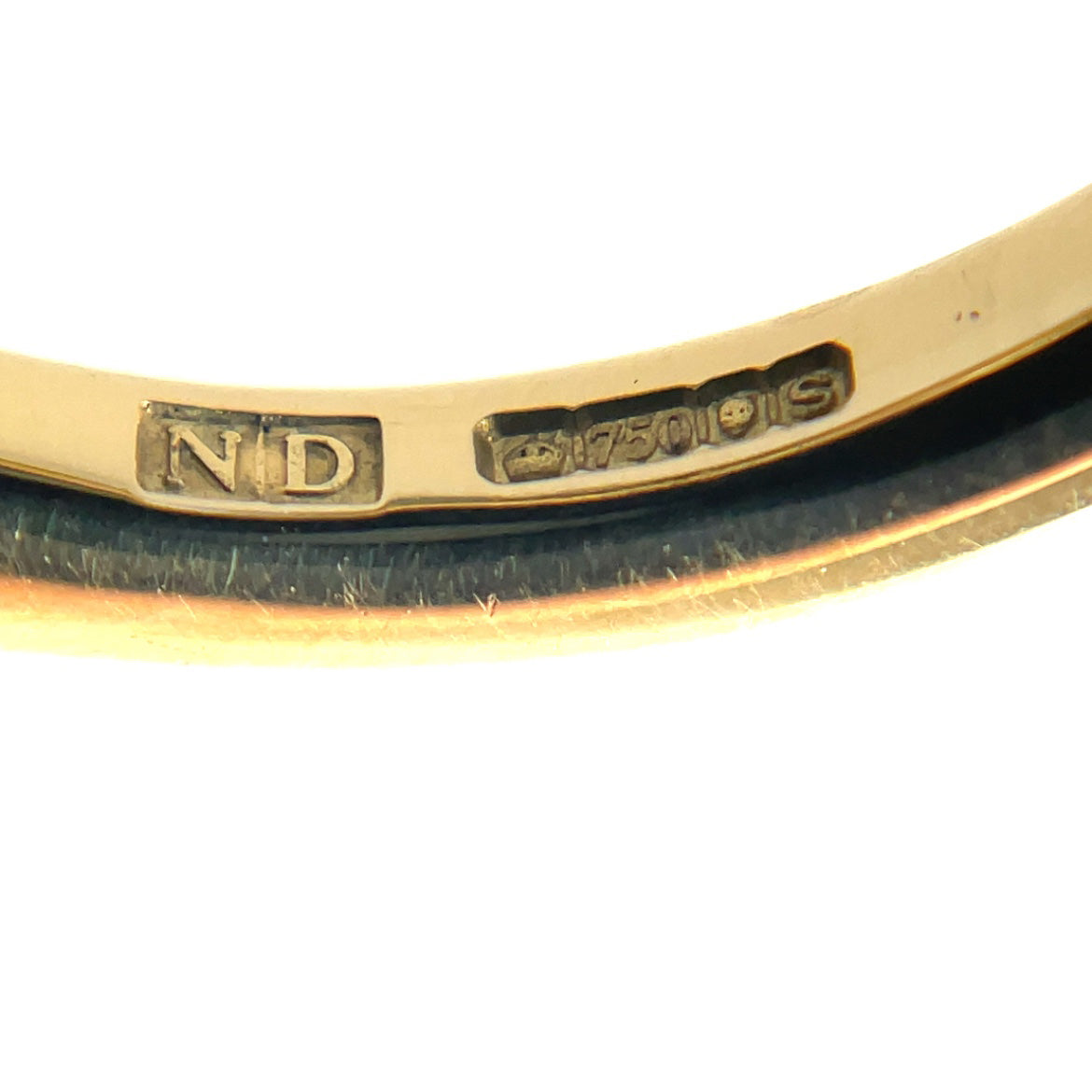 18ct Yellow Gold Emerald & Diamond Five-Stone Ring (L)