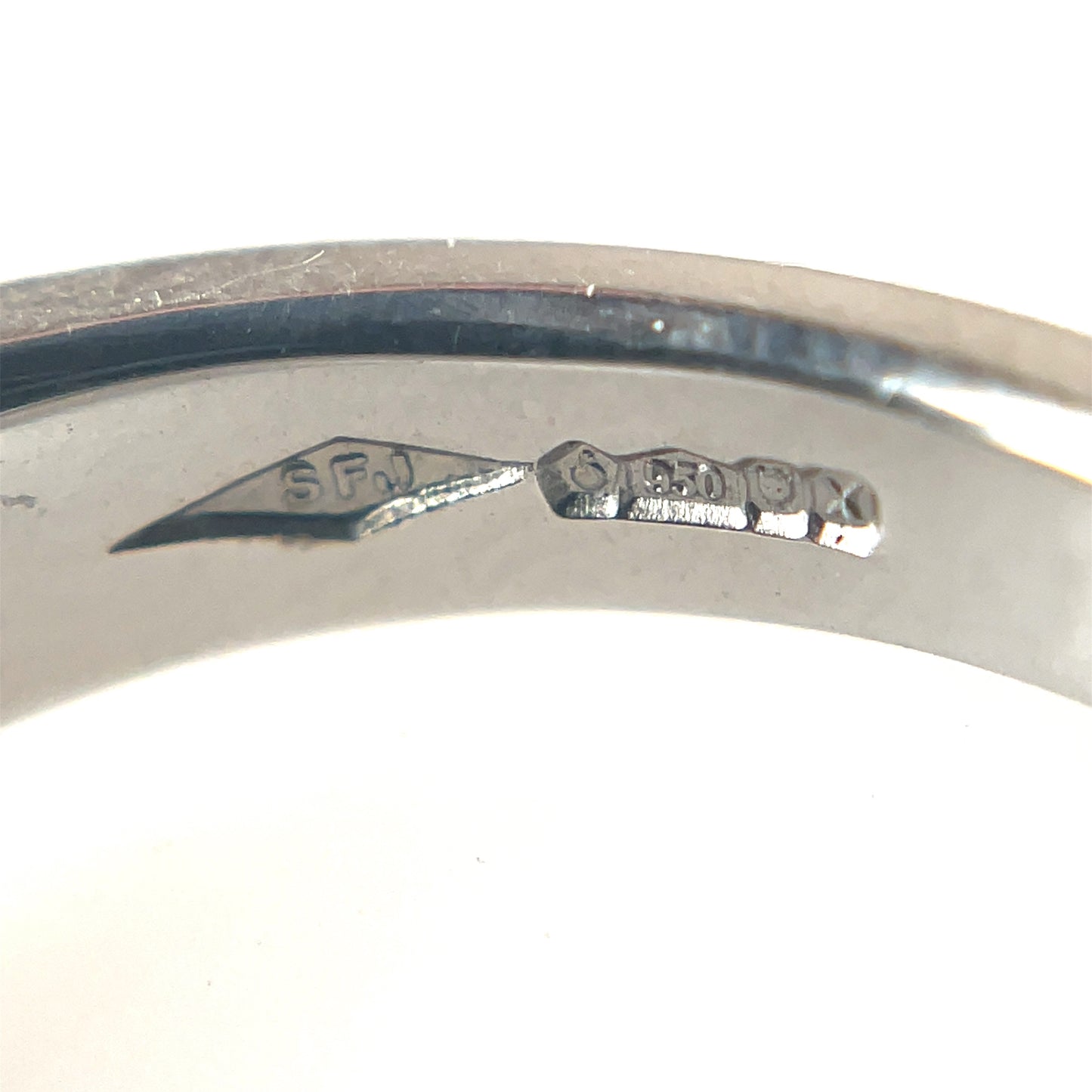 Platinum Half-Set Scattered Diamond Eternity Ring