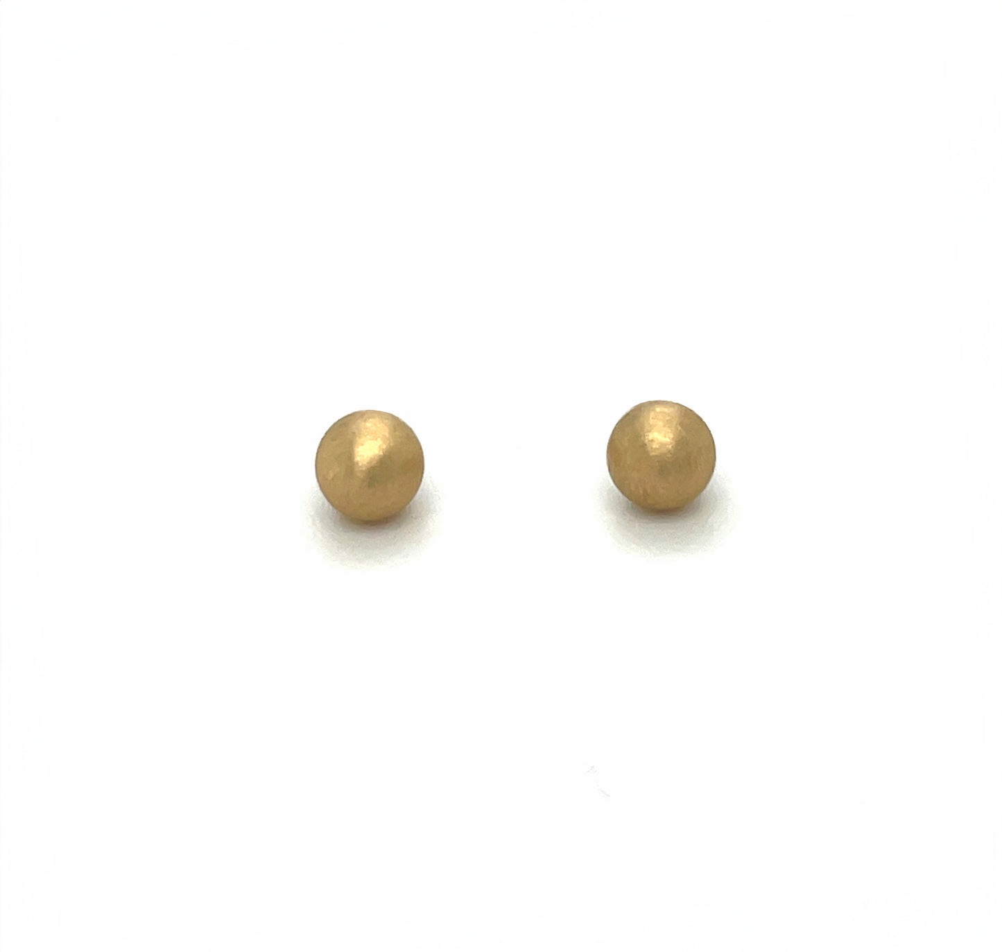 9ct Yellow Gold Satin Ball Stud Earrings (5mm)