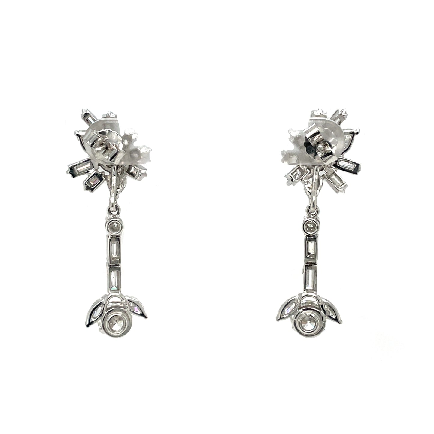 18ct White Gold 'day-to-night' Diamond Detatchable Drop Earrings