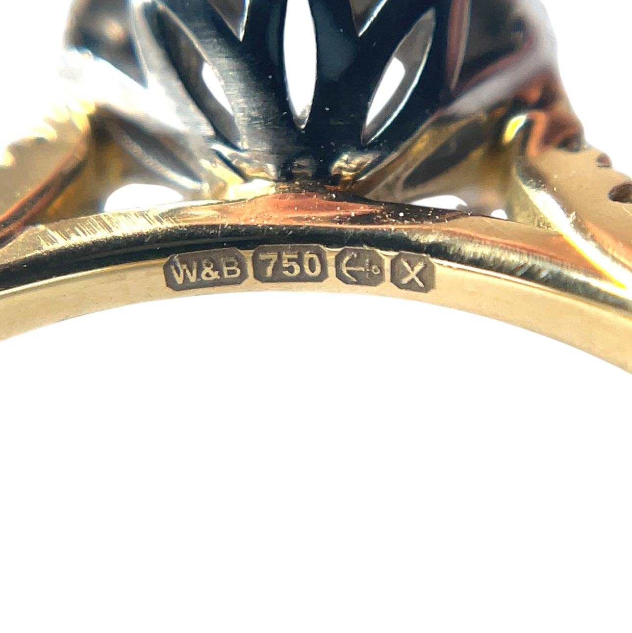 18ct Yellow Gold & Platinum Diamond Halo Ring (L)