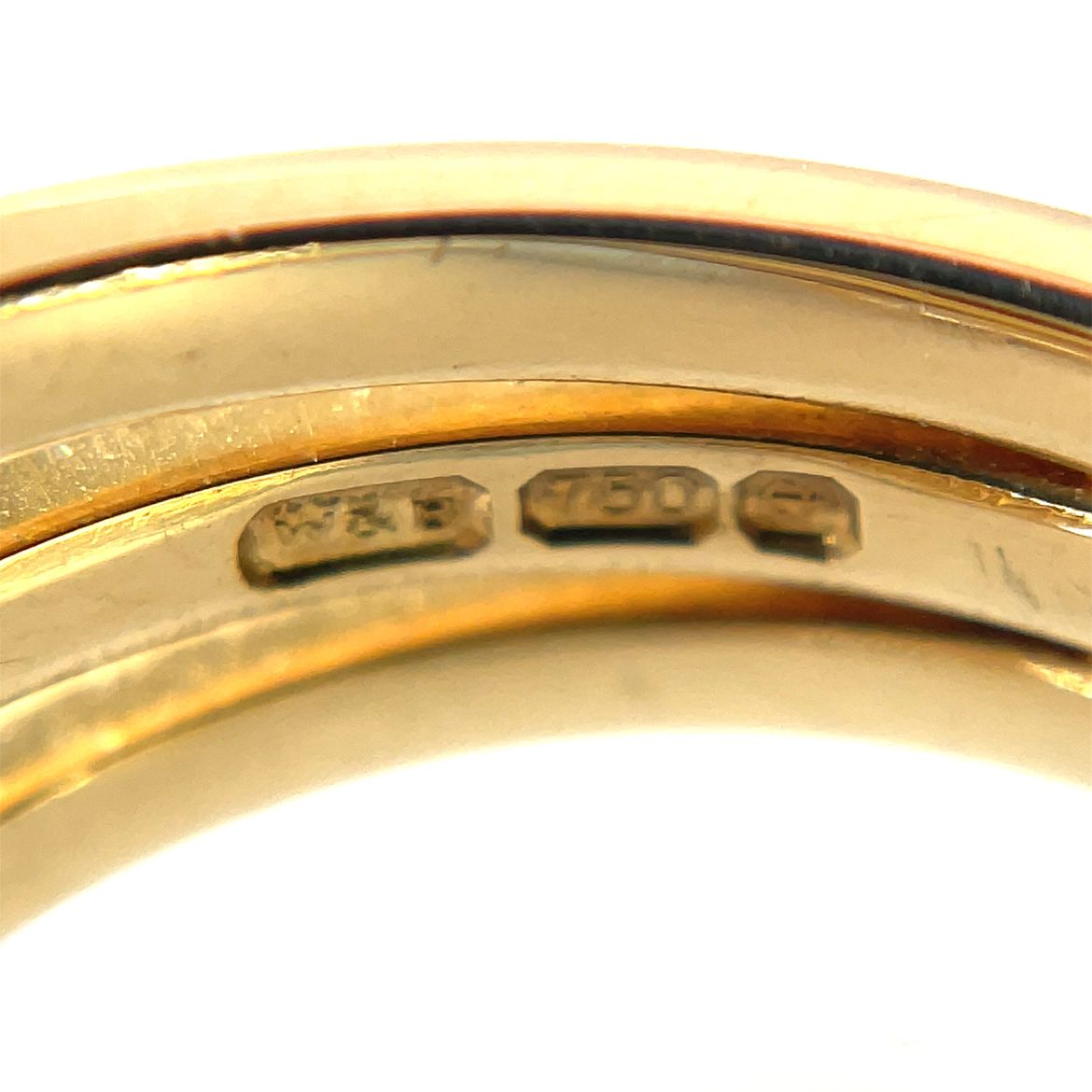 18ct Yellow Gold Wide Diamond Bubble Ring