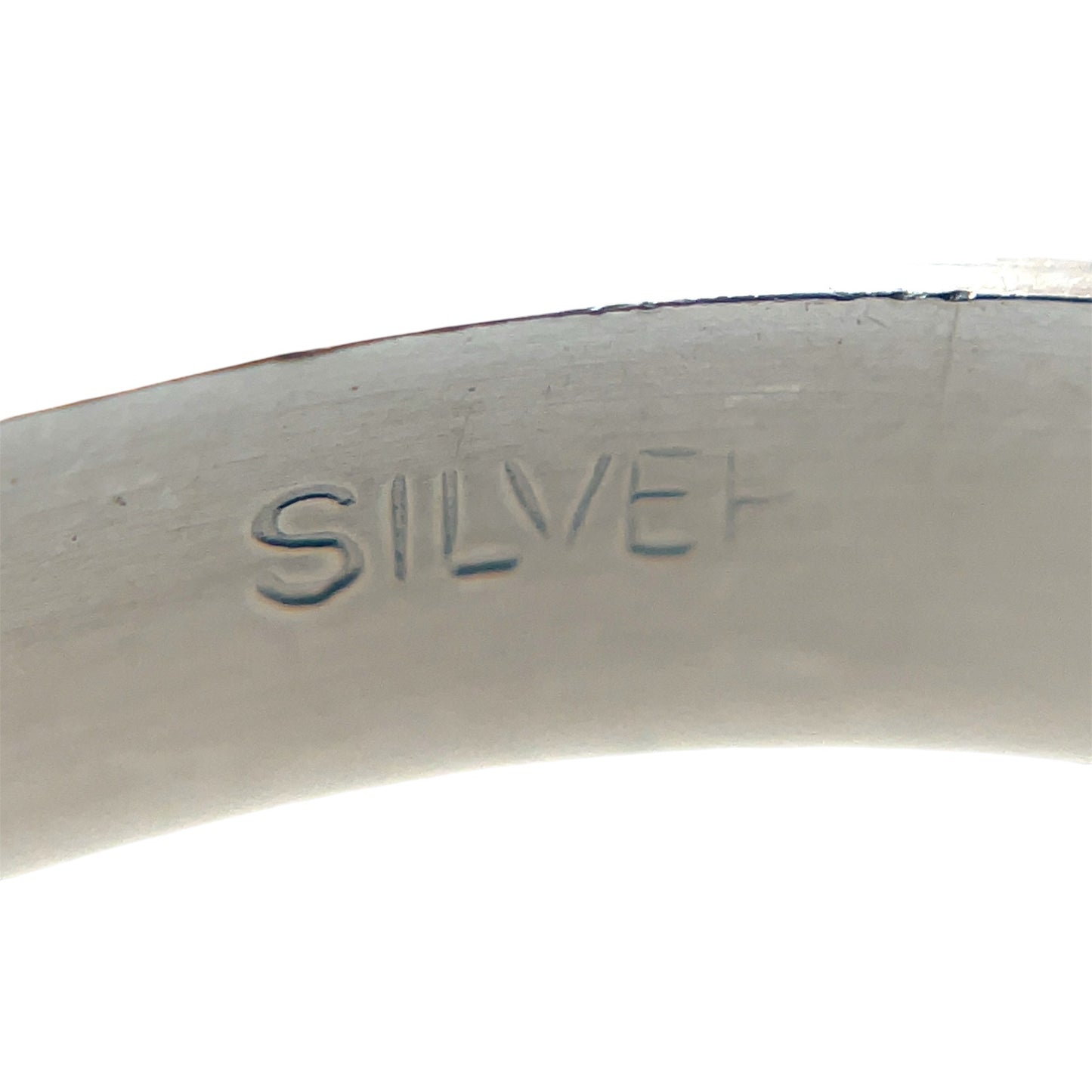 Silver Striped-Edge Christening Bangle