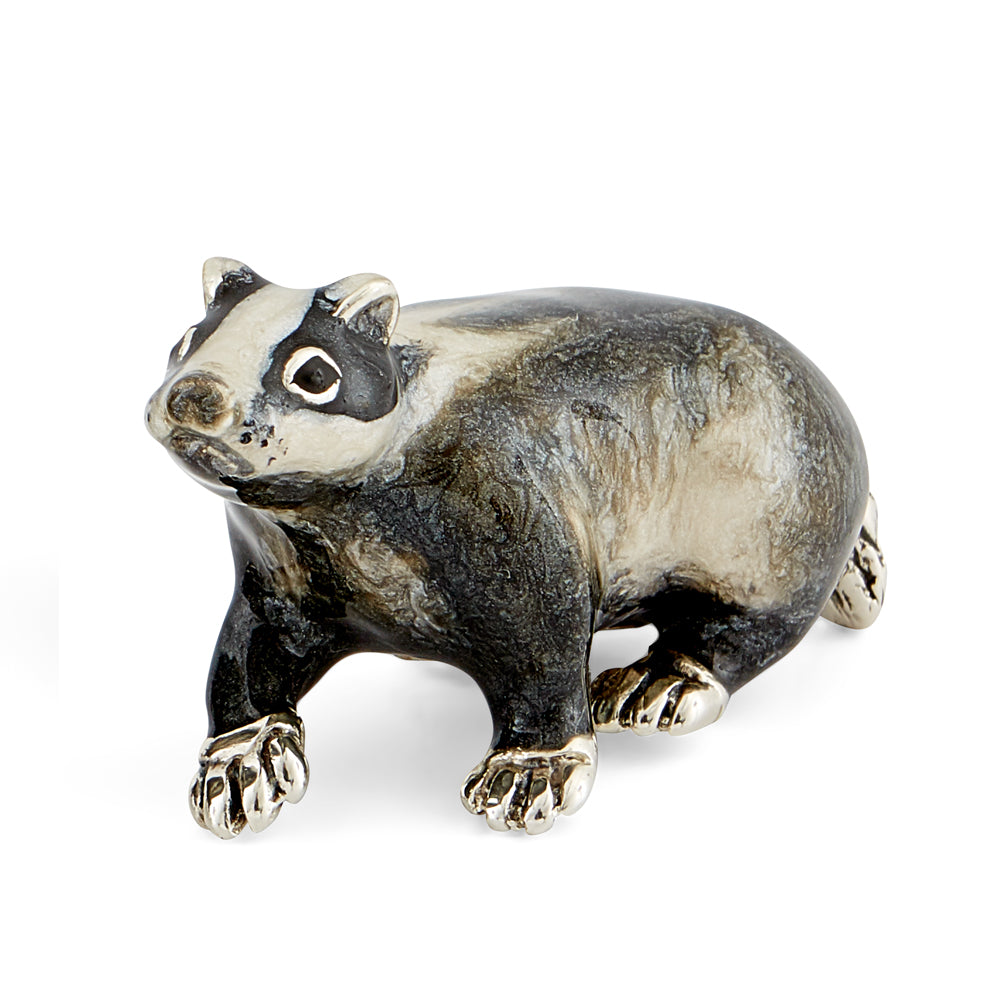 Saturno Silver & Enamel Small Badger