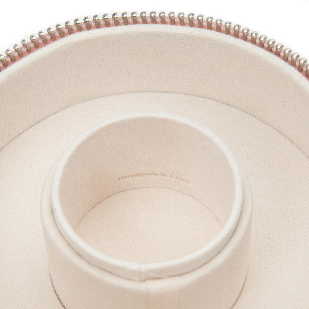 Wolf 1834 Sophia Round Zip Case (Rose Quartz)