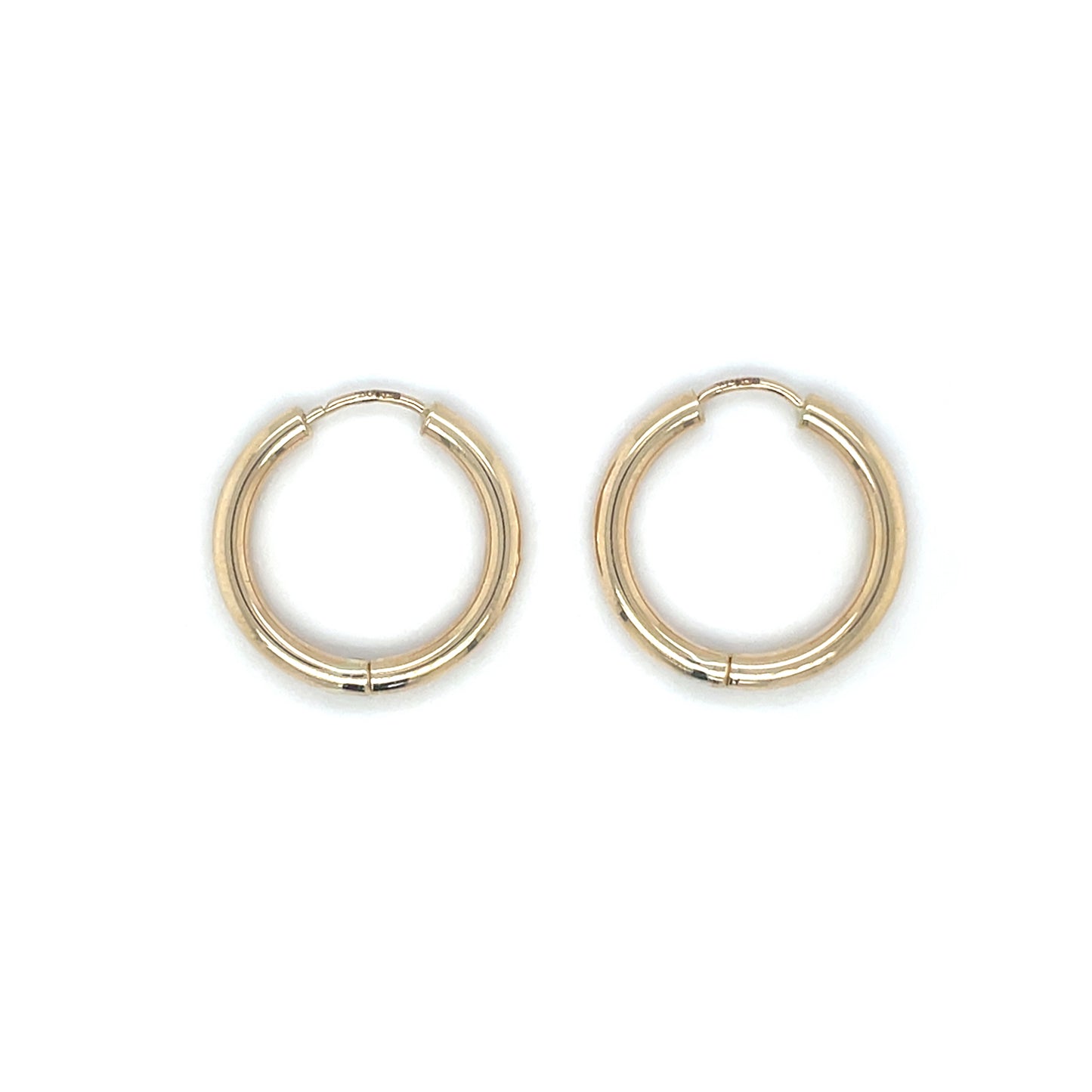 9ct Yellow Gold Hinged Hoop Earrings (20mm)