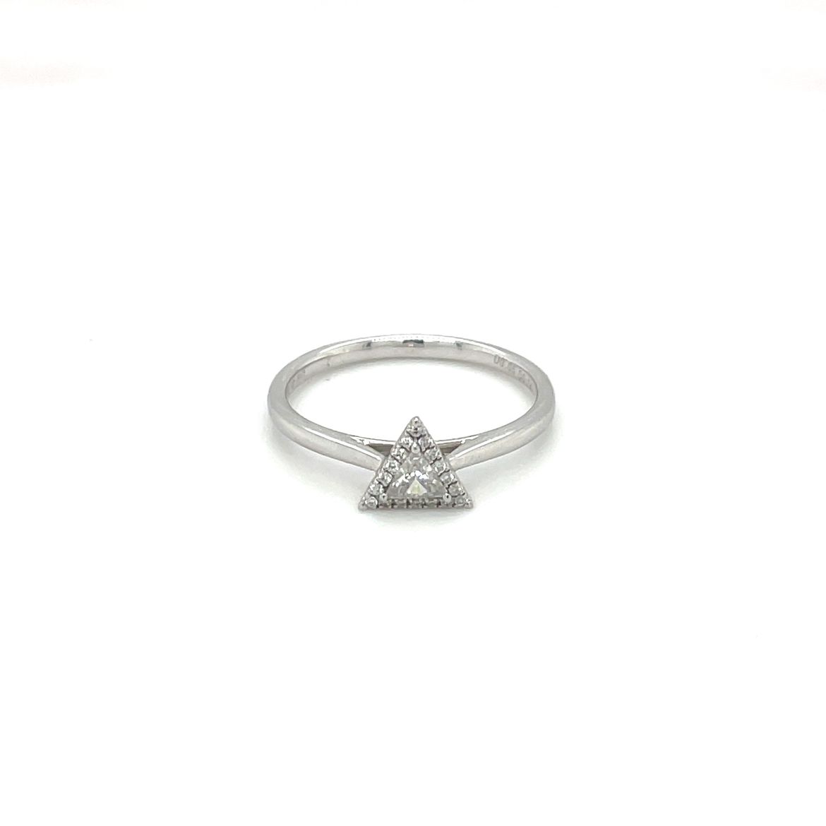 Platinum Triangle Diamond Cluster Ring