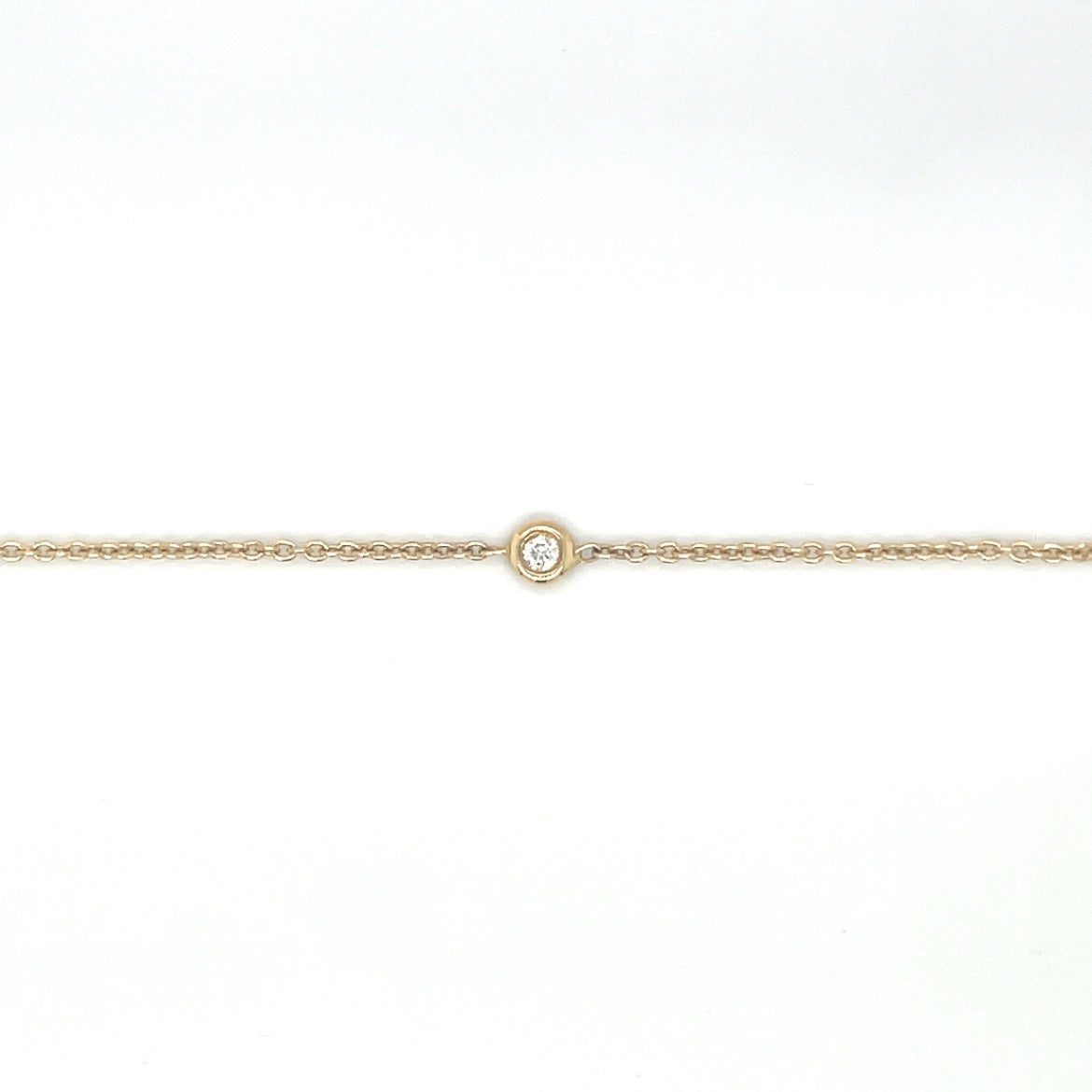 18ct Yellow Gold Diamond Station Bracelet