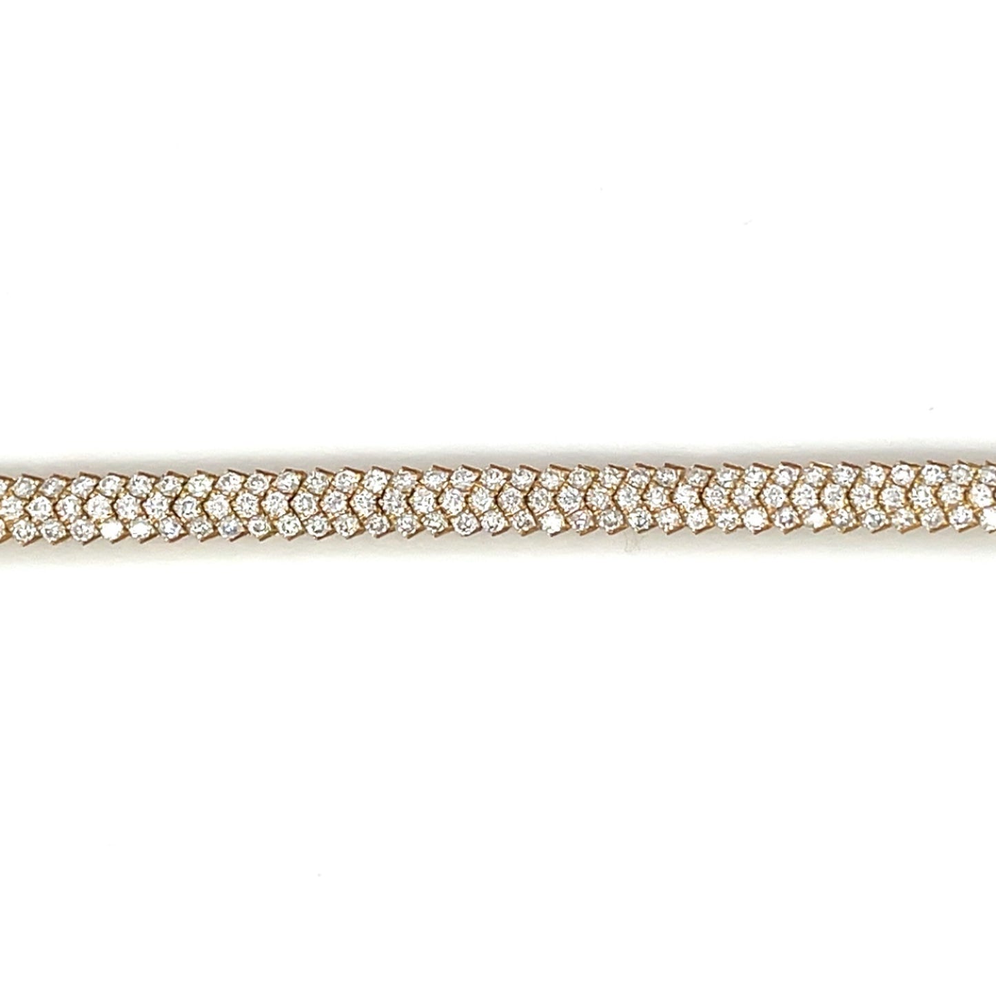 18ct White Gold Three-Row Diamond Tennis Bracelet