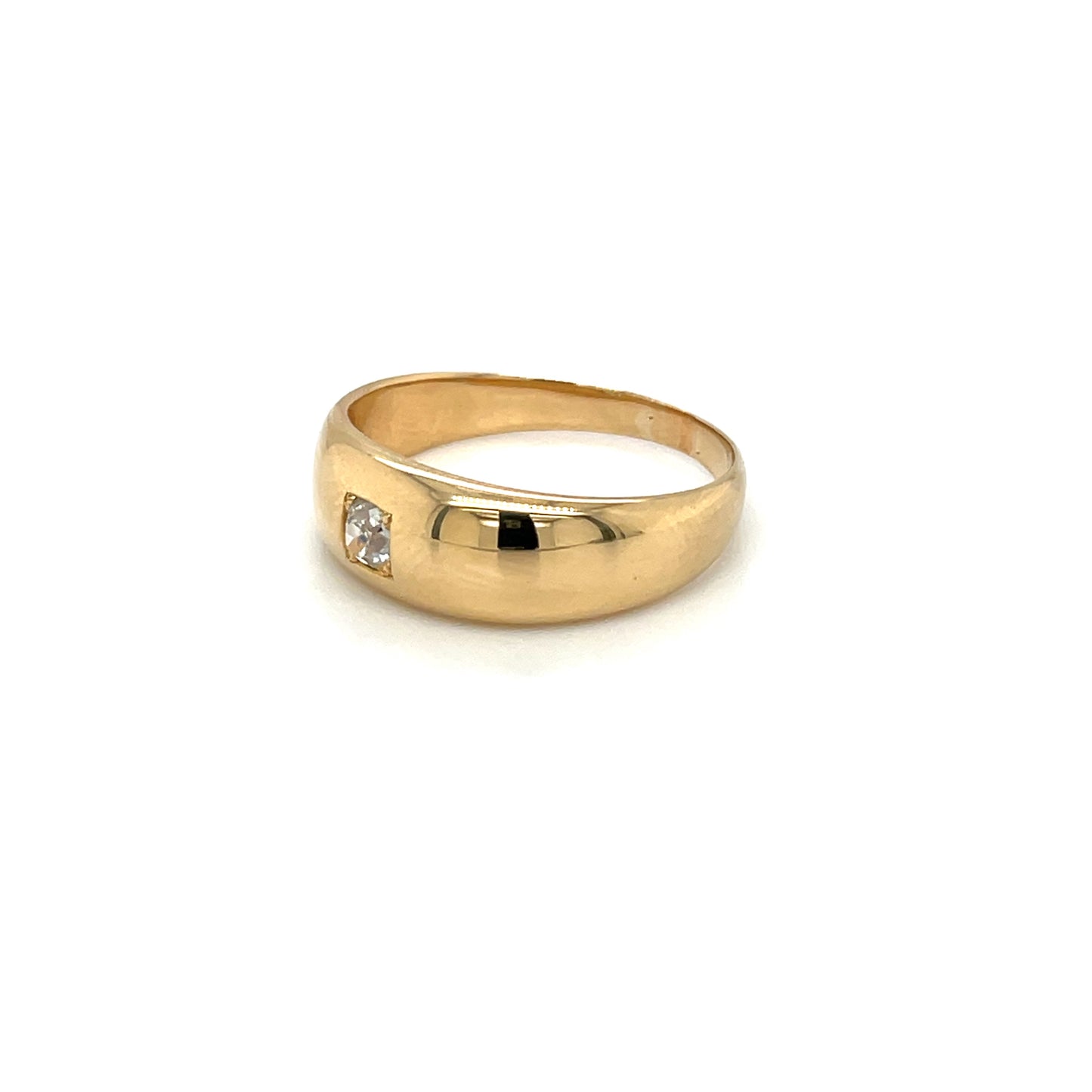 18ct Yellow Gold Old-Cut Diamond Gypsy Ring