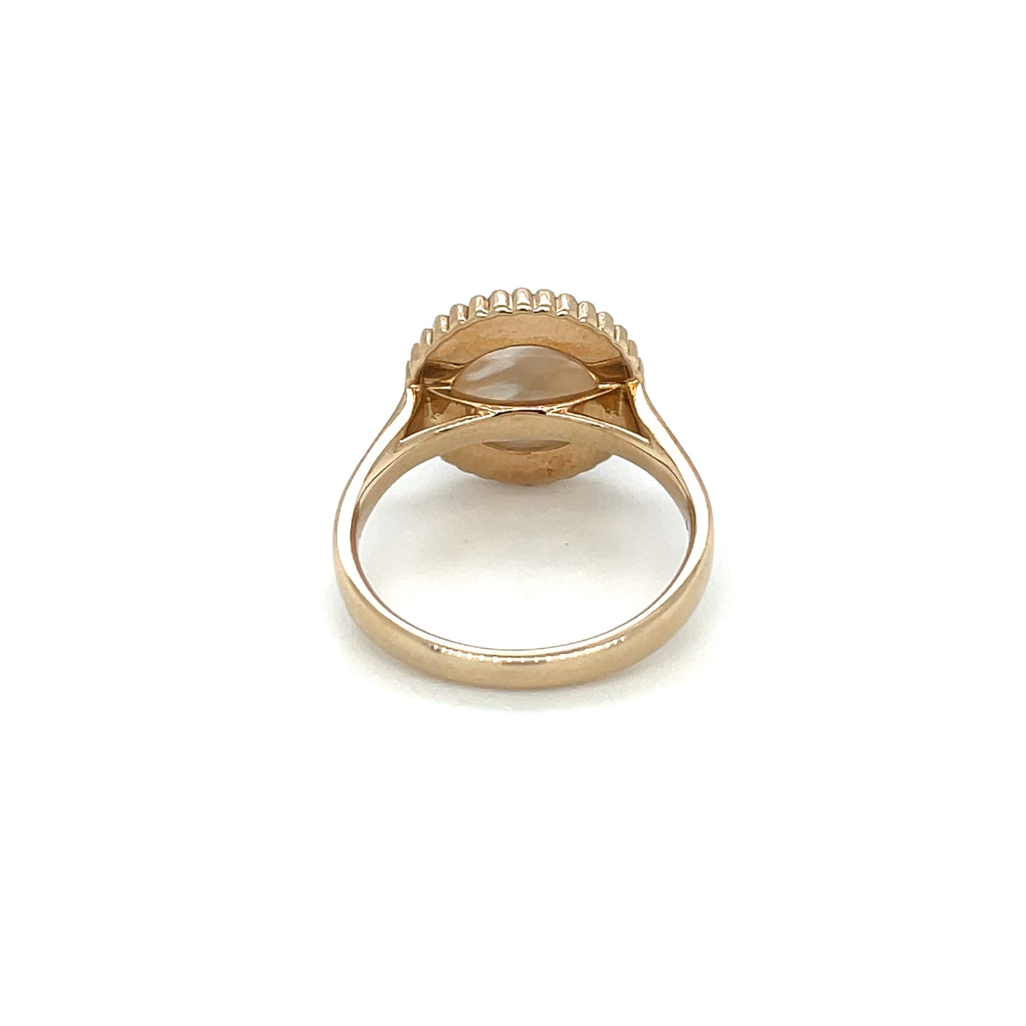 9ct Yellow Gold MOP & Diamond Ring
