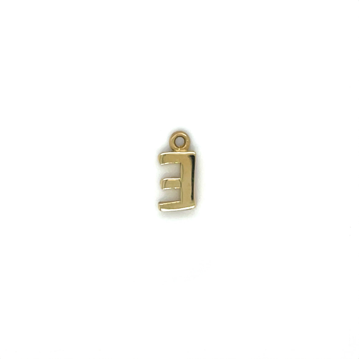 9ct Yellow Gold E Charm or Pendant