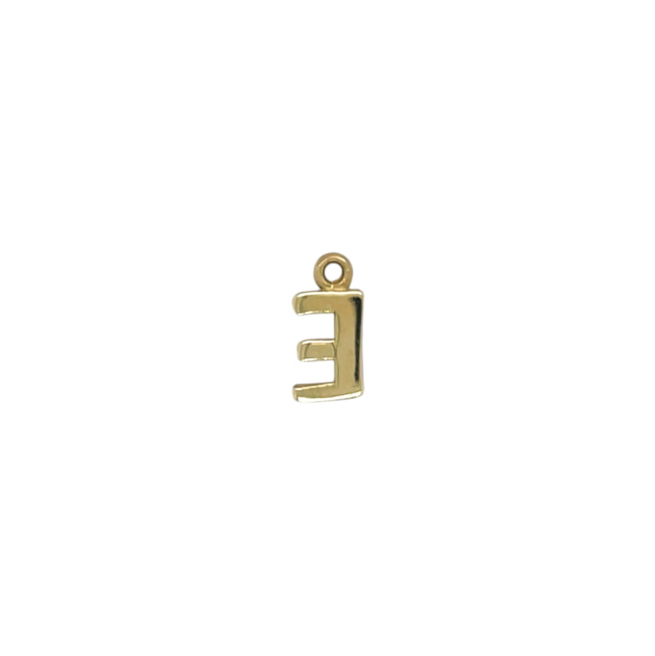 9ct Yellow Gold E Charm or Pendant